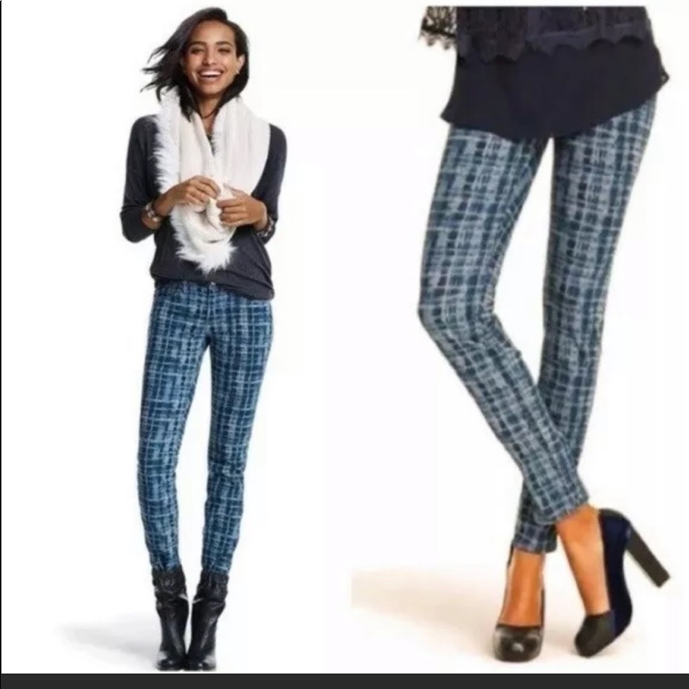 CABI grid tie dye skinny jeans